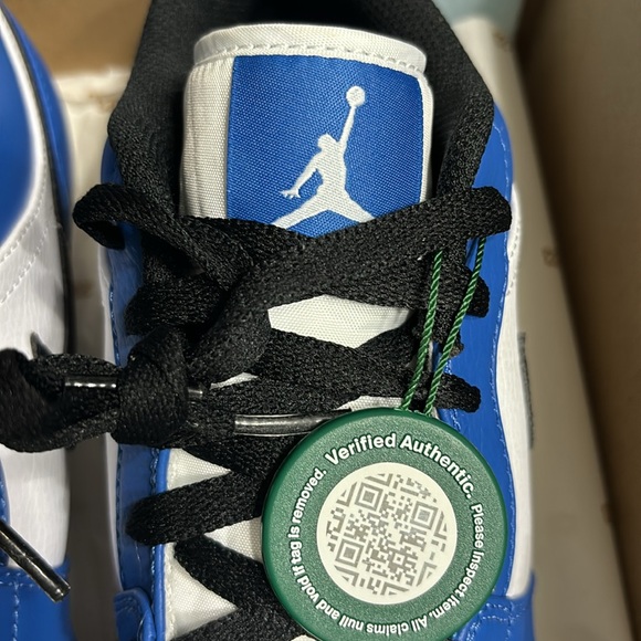 Nike -Jordan 1 Low TD - white/black-royal - Size 8.5 - Authentic Brand New! - Picture 6 of 7